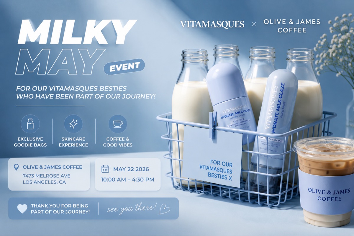 Milky May Event by Vitamasques x Olive & James Coffee