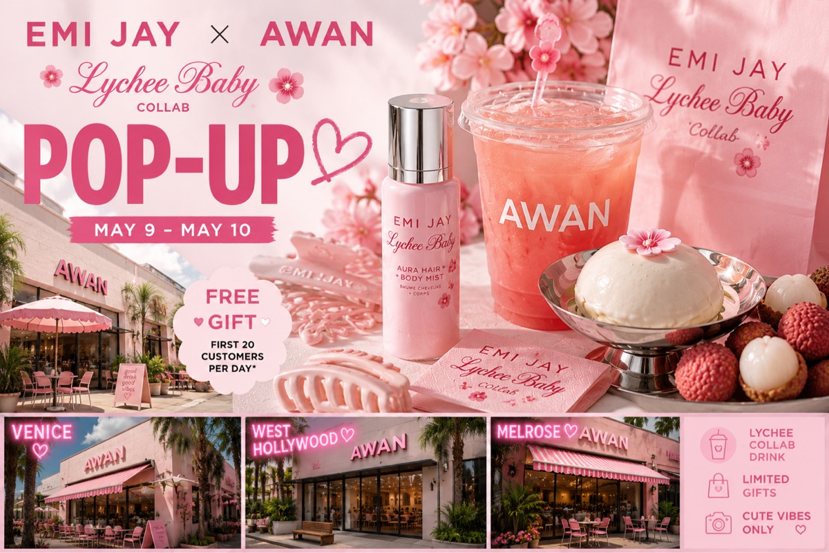 EMI JAY x AWAN Lychee Baby Collab Pop Up