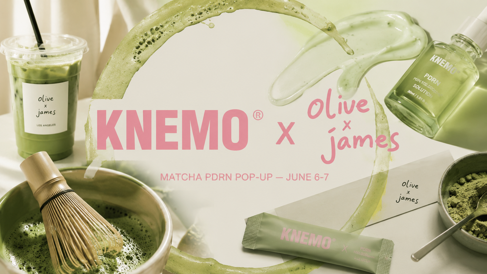 KNEMO x Olive & James Matcha PDRN Pop Up 🍵💚